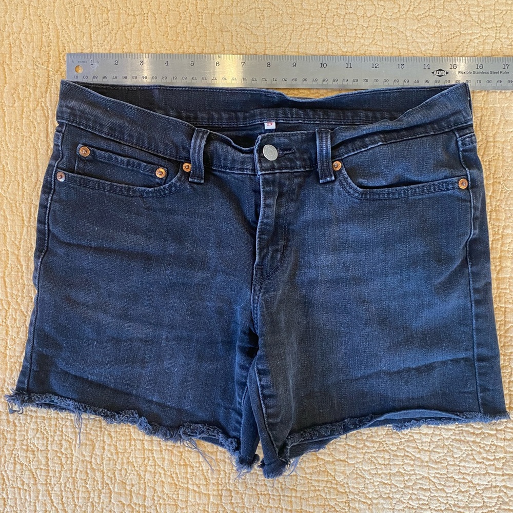 Levi’s Women’s Black Denim Cut Off Shorts
